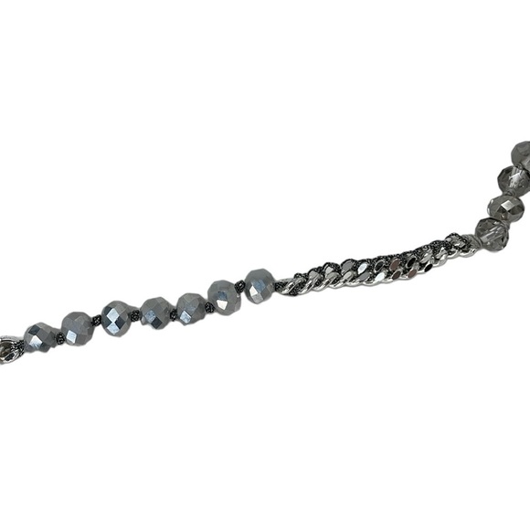 Chloe + Isabel Necklace Women's Silver Blue Beaded Chain - Picture 5 of 6